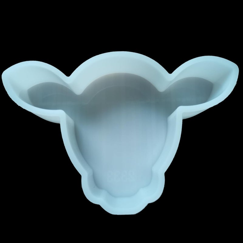 Fuehbur 【300+ Design Optional】 Cow Head Shape Freshie Mold, Silicone Epoxy Resin Molds for Car Freshies, Aroma Beads, Soap Mould, Candle Mould, Pendant Mould-Oven Safe - Image 1